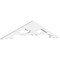 Ekena Millwork Pitch Cornelia Architectural Grade PVC Gable Pediment, 36"W x 7 1/2"H x 1"P (5/12) GPP036X008X100CRN - alternate 1